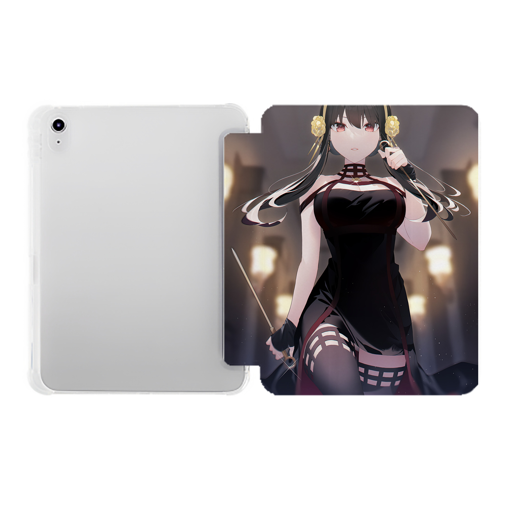 （画像用） SPY×FAMILY间谍家家酒 IPad ケース ペン収納付き 三つ折りスタンド PUレザー×シリコン 対応機種9.5/10.5/10.9インチ